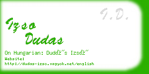 izso dudas business card